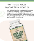 Magnesium Glycinate Gummies (400mg per Serving 30 Day Supply Grape Flavored) High Absorption Magnesium Supplement for Adults or Kids by Double Wood Supplements
