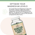 Magnesium Glycinate Gummies (400mg per Serving 30 Day Supply Grape Flavored) High Absorption Magnesium Supplement for Adults or Kids by Double Wood Supplements