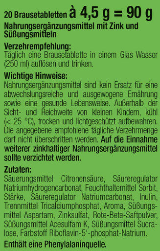 German Zinc Effervescent 20 Tablets