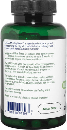 Vitanica Colon Motility Blend Colon Support Vegan 90 Capsules