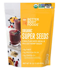 BBF Organic Super Seeds Blend 1 lb, Chia Seeds, Flax Seeds, Hemp Hearts