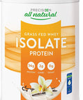Precision All Natural Whey Isolate - Vanilla Dleight flavour, 850 g | Hormone-free and gluten-fee