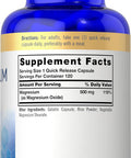Carlyle Magnesium Oxide 500mg | 120 Capsules | Premium Quality | Non-GMO and Gluten Supplement