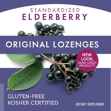 Nature's Way Sambucus Elderberry with Vitamin C Lozenges, Immune Support*, 30 Count