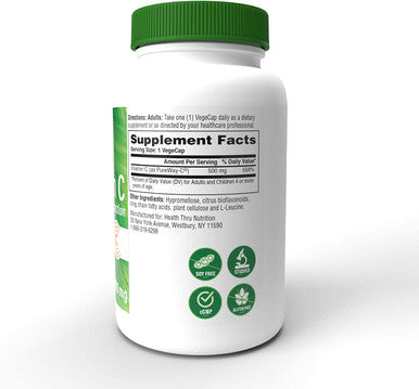 Health Thru Nutrition PureWayC Vitamin C Vegecaps 500mg Pack of 360