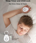 Foxfine Portable Sound Machine Travel White Noise Machine With 30 Soothing Sounds Timer & Memory For Sleeping Baby Adults White