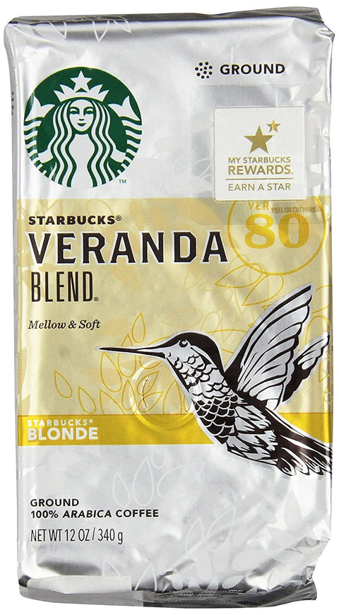 Starbucks Ground Coffee, Starbucks Blonde Roast Hot or Iced Coffee, Veranda Blend, 28 oz