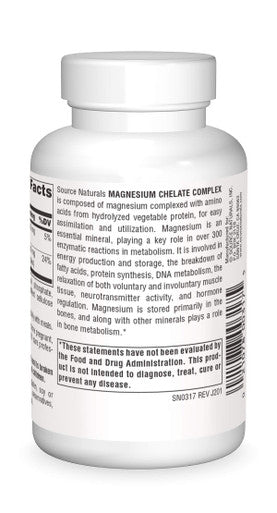 Magnesium Chelate Complex Supports Nerve & Muscle Function 100 Tablets
