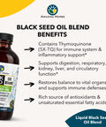 Amazing Herbs Cold-Pressed Black Seed And Flax Seed Oil Blend - Gluten-Free, Non-Gmo, High In Omega 3, 6, & 9, Supports Joint, Brain, And Heart Function - 8 Fl Oz