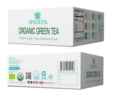 Hyleys Organic Green Tea 7 Assorted Flavors - 84 Tea Bags