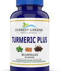 Turmeric Plus - Supports healthy joints, muscles, bones, and immune function, 90 Vegetarian Capsules