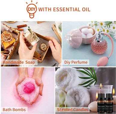 Peppermint Eucalyptus Essential Oil, 2Pcs 100% Pure, Undiluted, Natural, Organic Aromatherapy Essential Oils Gift Set