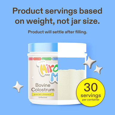 Miracle Moo Colostrum Supplement (Unflavored 30sv) + Electric Frother