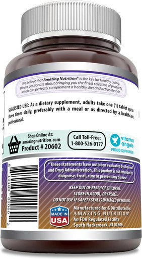 Amazing Nutrition Formulas L-Arginine Supplement | 1000 Mg Per Serving | Tablets | Amino Acid Supplement for Women & Men | Non-GMO | Gluten | Made in USA (120 Count | 2 Pack)