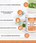 Supersmart Fumaric Acid 500 mg Per Day May Help to Reduce Patches of Peeling Skin Anti Inflammatory Supplement NonGMO Gluten Free 90 Vegetarian Capsules
