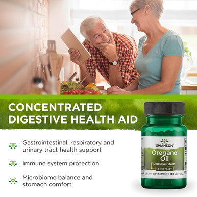 Swanson Oregano Oil 10:1 Extract-Natural Supplement Promoting Digestive Health-Respiratory & Urinary Tract Health Support (120 Softgels 150mg Each)