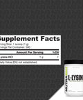Nutrabio L-Lysine Powder 500G Essential Amino Acid For Protein Metabolism Collagen Support & Immune Health Pure Unflavored Non-Gmo Vegan 500 Servings