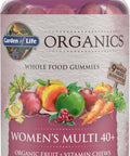 Garden Of Life Organics Women 40+ Gummy Vitamins Berry Organic NonGmo Vegan Kosher Complete Multi Methyl B12 C and D3 Gluten Soy and Dairy 120 Real Fruit Gummies