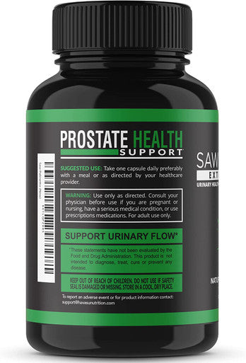 Saw Palmetto Herbal Supplement with L Arginine Workout Powder for for Men as Muscle Growth Enhancement and Vascular Support