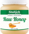 Stakich Raw Honey - Pure, Unprocessed, Unheated, Kosher - 5 Pound (80 Ounce)