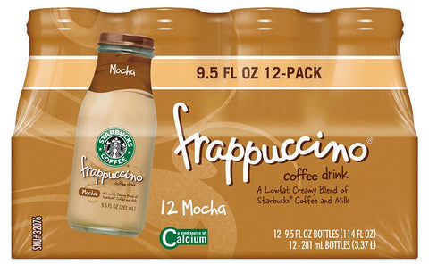 Starbucks Frappuccino, Vanilla Iced Coffee Drink, 9.5oz Bottles (4 Pack)