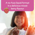 Organika Kids Liquid Calcium Plus- With Vitamins D3 And K2- Healthy Bone And Teeth Development- Mixed Berry Flavour- 450Ml