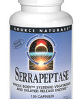 Source s Serrapeptase - Delayed Release Enzyme - 120 Vegetarian Capsules