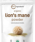 Micro Ingredients Organic Lions Mane Mushroom Supplement Powder 16 Ounce | Natural Superfood for Brain Energy & Immune Health | Non-GMO Vegan