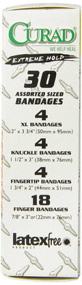 Curad Extra-Long Heavy-Duty Bandages Assorted Sizes 30 Count