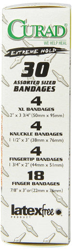 Curad Extra-Long Heavy-Duty Bandages Assorted Sizes 30 Count