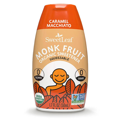SweetLeaf Liquid Monk Fruit Variety Pack - Monk Fruit Sweetener Drops, Organic Monk Fruit Extract, Zero Calorie Sweetener, Sugar Free - French Vanilla, English Toffee, Caramel Macchiato (Pack of 3)