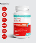 Szio+ Utiva Cranberry PACs Clinically Studied Ingredients 36mg PACs Extract UTI Prevention for Women Urinary Tract Health Cranberry Supplement Pills for Bladder Health 30 Vegi Capsules