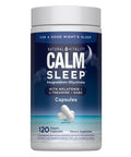 Natural Vitality Calm Sleep Capsules | Magnesium with Melatonin L-Theanine & Gaba Supplement | For a Good Night's Sleep | Non-GMO Gluten Free & Vegan | 120 Count