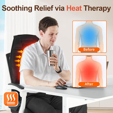 Back Massager With Heat, Massage Chair Pad For Pain Relief Deep Tissue, Portable Massage Seat Cushion For Home Office Use, Gifts For Men Women