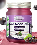 Natural Wildcrafted Irish Sea Moss Gel, Elderberry Flavor, 15 OZ, Raw Vegan | Made in USA, Vegan Superfood, Gluten Free, Non-GMO
