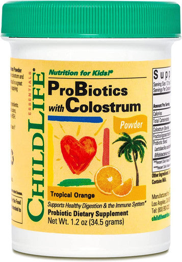 CHILDLIFE ESSENTIALS Colostrum with Probiotics for Infants, Babys, Kids, Toddlers, Children, and Teens 50 Grams Powder
