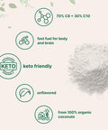 Micro Ingredients Organic MCT Oil Powder with Prebiotic Fiber1 Pound(16 Ounce) Fast Fuel for Body and Brain C8 MCT Oil for Coffee Creamer No GMOs Keto Diet Vegan