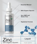 HorbAach Liquid Zinc Drops 2 Oz With Organic Glycerin Vegetarian, Non-Gmo, Gluten Supplement