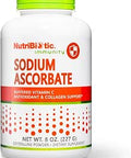 NutriBiotic Sodium Ascorbate Buffered Vitamin C Powder Vegan Non Acidic and Easier on Digestion Than Ascorbic Acid Essential Immune Support and Antioxidant Supplement Gluten and GMO 8 Oz