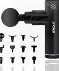 Mini Gun Massager Deep Gun Percussion Deep Tissues Muscle Massager, Quiet Muscle Massage Gun For Shoulder,Neck,Back,Arm,Leg 12 Heads Of Massage