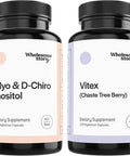 Myo DChiro Inositol 90Day Supply Vitex Hormone Balance Healthy Ovarian Function Fertility Support Vegan Friendly