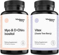 Myo DChiro Inositol 90Day Supply Vitex Hormone Balance Healthy Ovarian Function Fertility Support Vegan Friendly