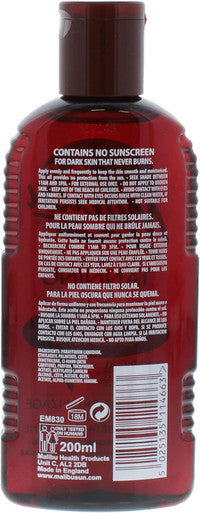 Malibu Fast Tanning Oil | Infused With Beta Carotene | Tropical Coconut Fragrance | Dermatologically Tested | Water Resistant | 200Ml