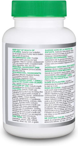 Organika Berberine - High Potency, Cholesterol And Glucose Metabolism Support, Helps Maintain Cardiovascular Health - 60Vcaps