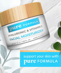 Pure Formula Hyaluronic Acid Vitamin E Facial Moisturizer Anti Aging Wrinkle Fine Lines Cream for Face and Eyes Hydrating Korean Made Facial Moisturizer Cream with Hyaluronic Acid Vitamin E