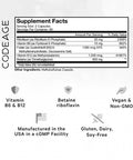 Codeage Methylfolate B Complex Supplements - 5 MTHF, Methylcobalamin 1000mcg Methylated Vitamin B12, Riboflavin, , Vitamins B6, Methylation Cycle MTHFR - 2 Months - 120 Capsules