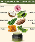 Masaroo Organic Face Cream & Face Moisturiser: Natural Moisturiser Face Women & Men - Face Cream Women for Day & Night - Anti Aging Cream with Vitamin C E & Natural Collagen 50g