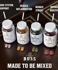 Boss Bears Ashwagandha Gummies, Chewy Strawberry, Improve Mood, 1500 mg per Serving, Gluten Free (30 Servings, Strawberry Flavor)