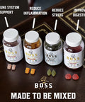 Boss Bears Fiber Gummies, Optimal Digestion, Maintain Bowel Health, Feel Lighter, Chewy Strawberry Flavor, Vegan, Gluten Free (30 Serving, Strawberry)