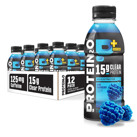 Protein2o 15g Whey Protein Isolate Hydration Drink Plus Energy & Focus, 350mg of Electrolytes, Vitamins B5 & B6, Sugar Free, Energy Variety Pack, 16.9 oz Bottle (Pack of 12)